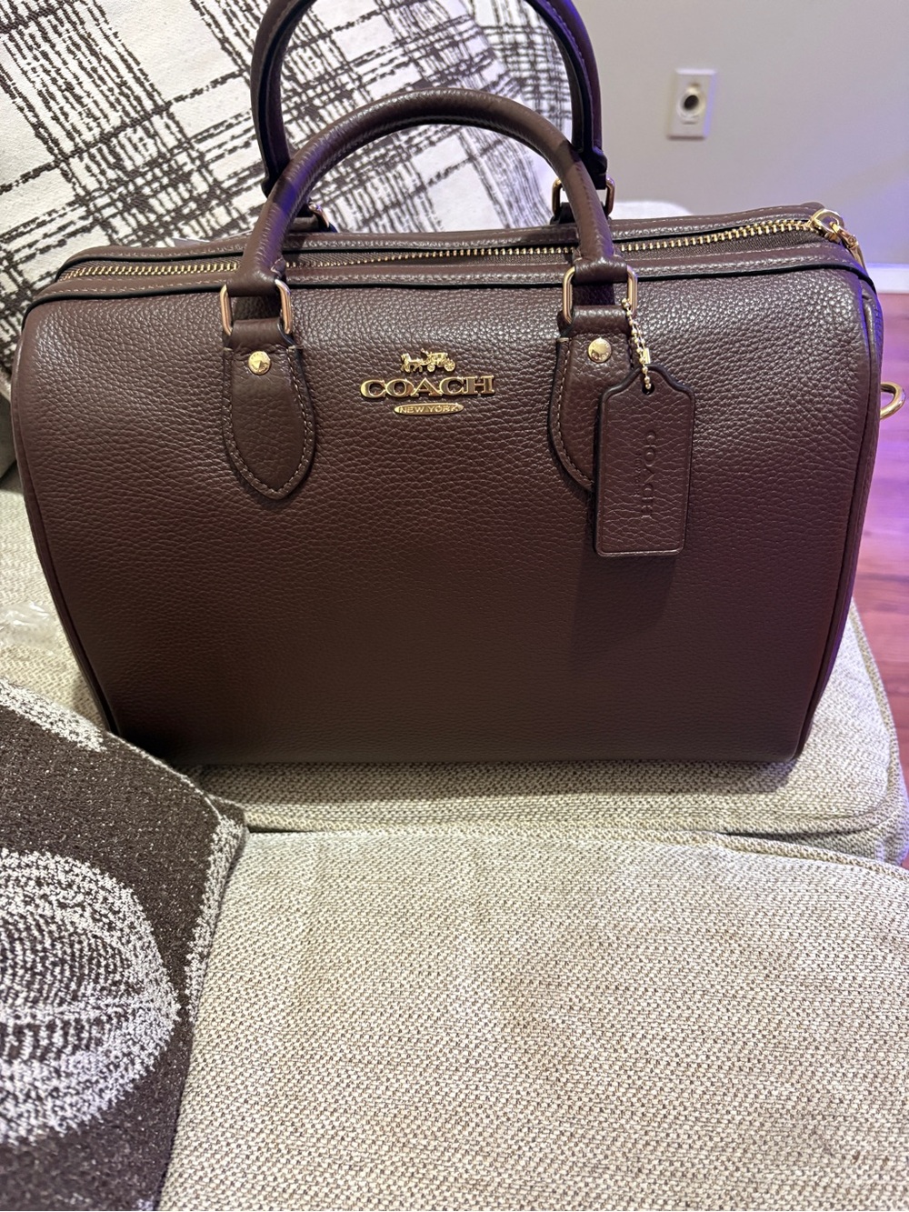 Coach Large Rowan Satchel in Maple with Gold Hardware – NWT